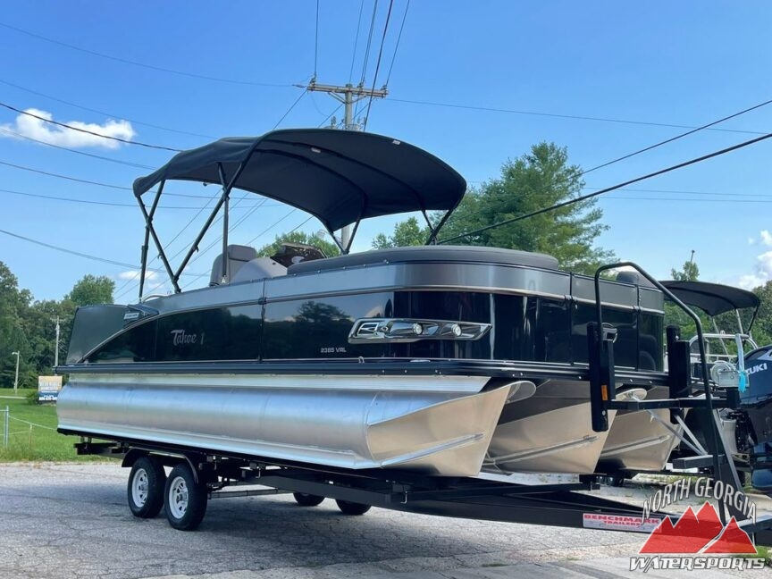 2022 Tahoe Pontoons Cascade 2385 VRL Tritoon-Black-Silver